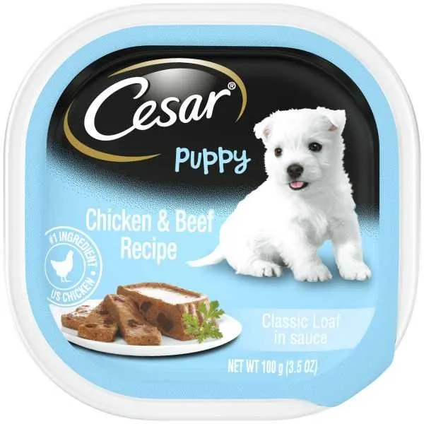 24/3.5 oz. Cesar Puppy With Chicken & Beef In Meaty Juices - Dog/Cat Supplements